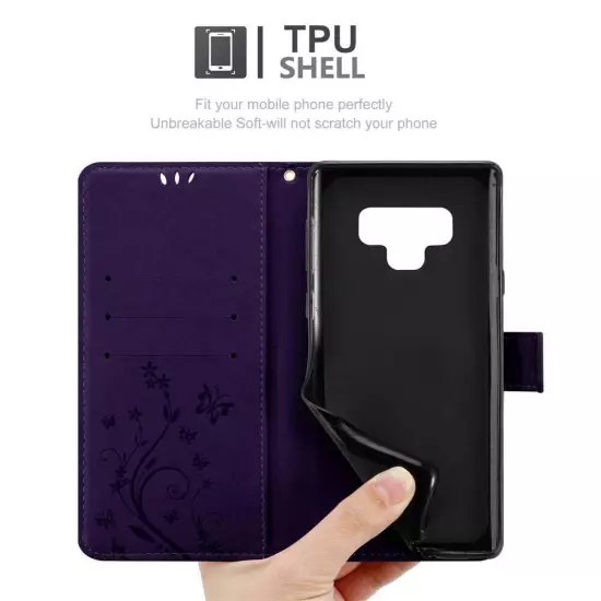 Case for Samsung Galaxy NOTE 9 Phone Cover Protection Flower Book Wallet