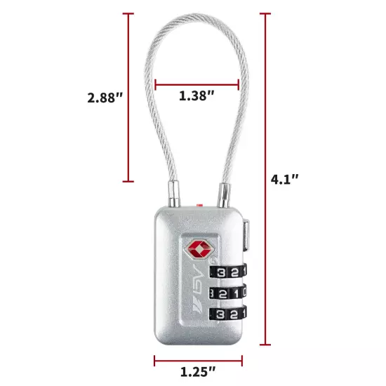 BV TSA Luggage Lock Suitcase Travel Lock Digit Combination Multi-Colors (2 Pack)