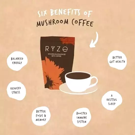 RYZE MUSHROOM COFFEE Brand New Bag 30 Servings FREE SHIPPING same day