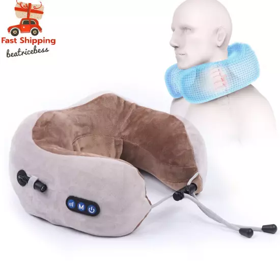 Electric Shiatsu Neck Pillow Massager U-shape Portable Massage Pillow 3 Modes