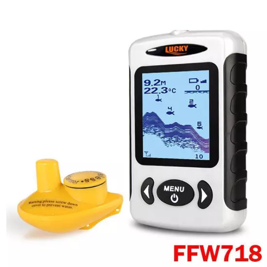 Rechargeable Fish Finder FF1108-1CWLA/CT Sonar Sensor Max 45M Water Depth