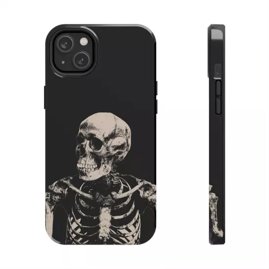 Dark Skeleton Skull Tough iPhone & Samsung Galaxy Cases Cover, Gift For Men