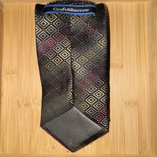 Croft & Barrow Geometric Polyester Tie - 58L 3.5W