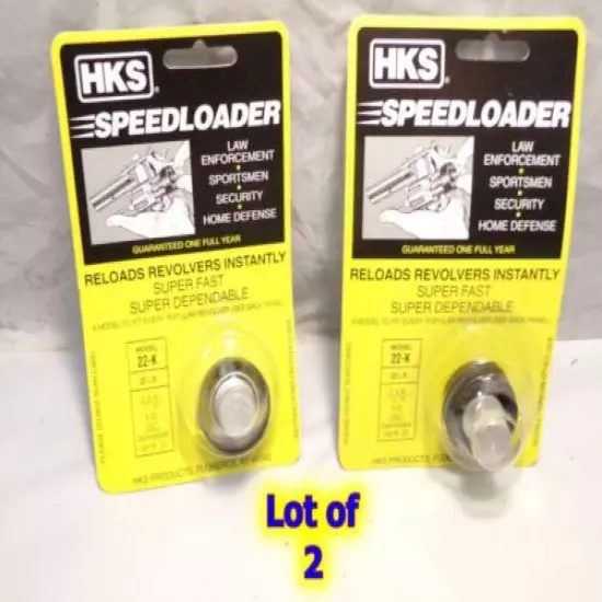 2-Lot HKS 22-K SpeedLoader for S&W K Frame 17 18 COLT Diamondback Dan Wesson .22