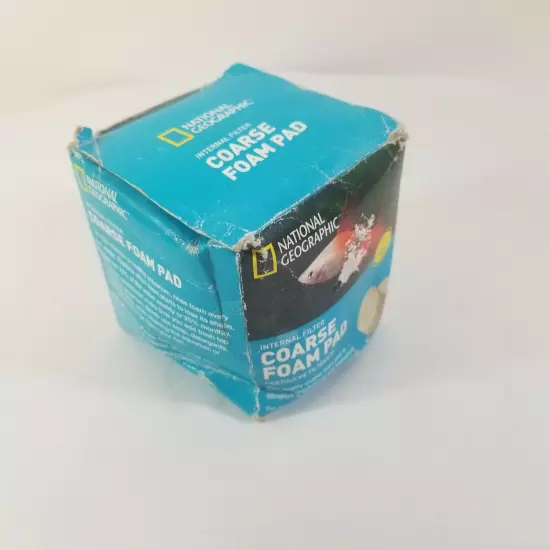 National Geographic Coarse Foam Pad New In Box Internal Filter