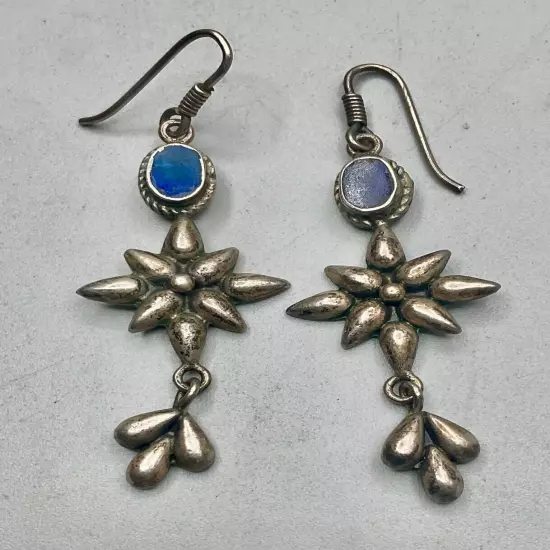 925 STERLING SILVER WITH LAPIS EARRINGS