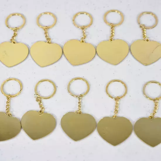 Lot 12 Frida Kahlo Gold Tone Keychain Heart Shape Drawing Mexico Souvenir 4" New