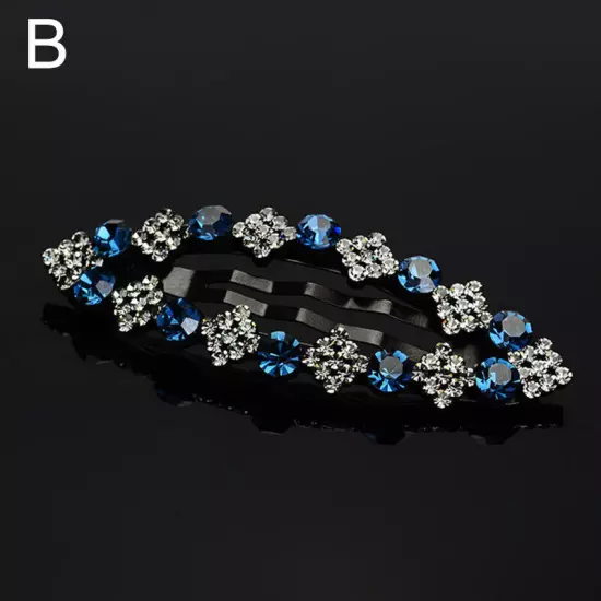 Women Girls Bling Crystal Hairpins Rhinestone Hair Clip Pins Barrettes Headwear