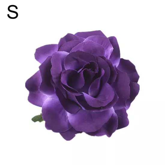 Artificial Rose Flower Hairpin Wedding Bridal Brooch Womens Hair Clip Headwear