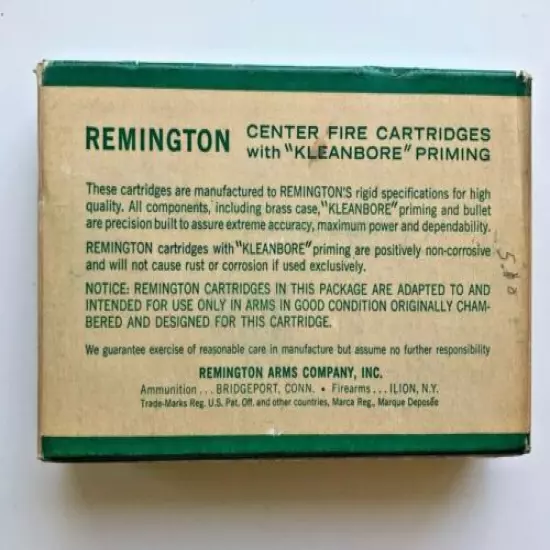 Vintage Remington Hi-Speed Kleanbore Core-Lokt 30-06 Springfield EMPTY BOX!