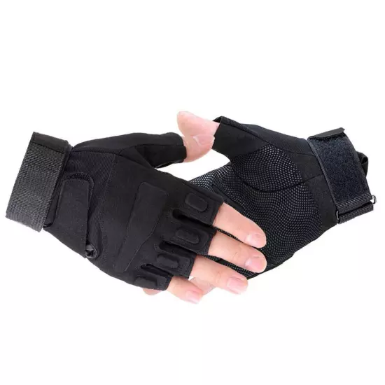 Fingerless Half-Finger Tactical Gloves Motorcycle Driving Gloves Riding Gloves