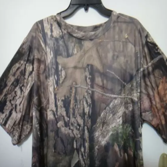  Mossy Oak Hunting Men Camo Short Sleeve Shirt Size LG