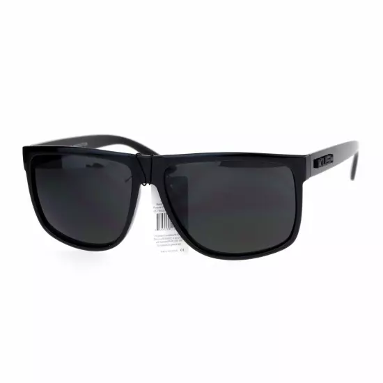 KUSH Sunglasses Classic Black Square Frame Unisex Fashion Shades UV 400