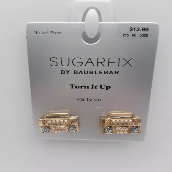 SUGARFIX by BaubleBar 'Turn It Up' Statement Earrings Gold Toned