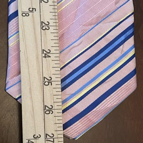 Joe Smith New York Pink Blue 100% Silk Men’s Neck Tie