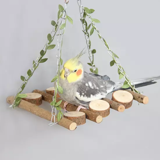 Wooden Bird Playground Play Bird Perch Play for Parakeets