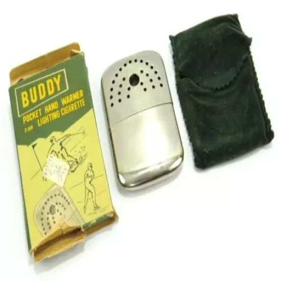 Buddy Vintage "Pocket Hand Warmer for Lighting Cigarette" w/Box, Read Condition