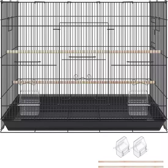 30 Inch Flight Bird Cage, Stackable Bird Cage Parakeet Cage with Slide