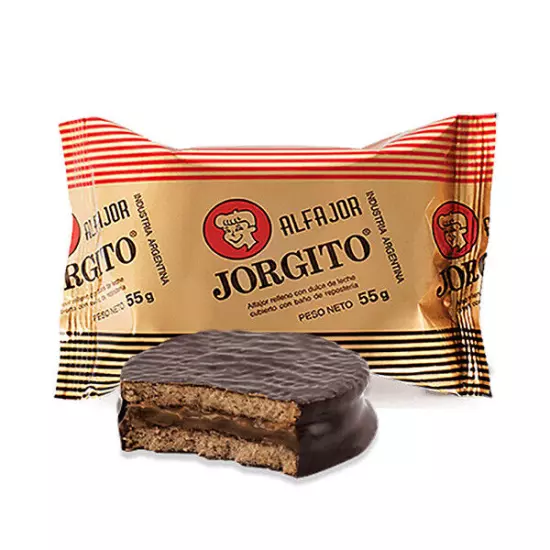 ALFAJOR JORGITO NEGRO x 12 un. / JORGITO Alfajor with Chocolate Coating x 12 un.