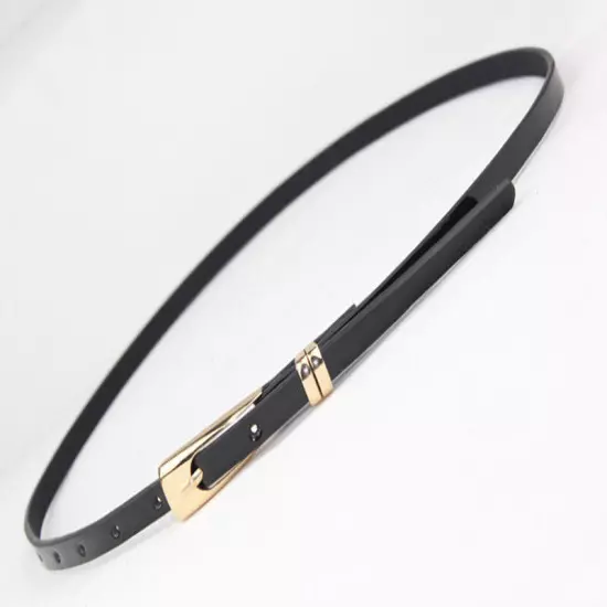 Fashion Women Lady Girl Skinny Waist Belt Thin Leather Narrow Waistband