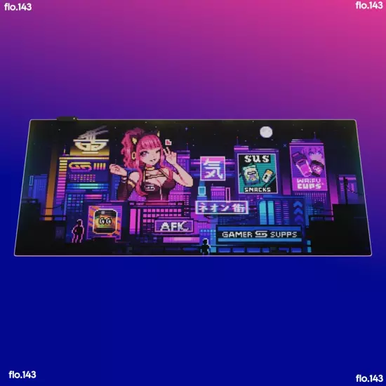 GamerSupps GG PIXEL CUPS: 2069 RGB Mouse Pad - NEW - IN HAND