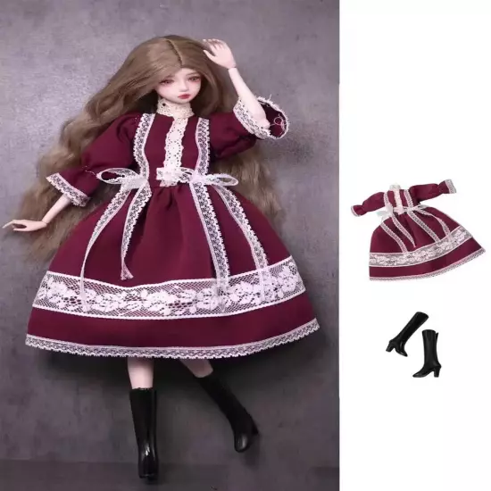 Black White Pink 1/6 Doll Clothes Outfits Set for 11.5" Dolls Dress Evening Gown