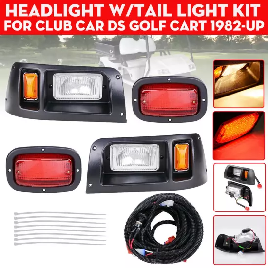 For Club Car DS 1982 and UP Halogen Light Kit Adjustable Headlights / Tail Light