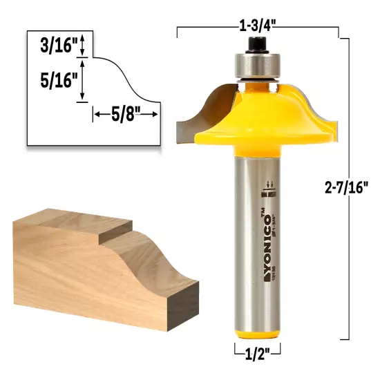 Raised Panel Router Bit - Yonico 12130