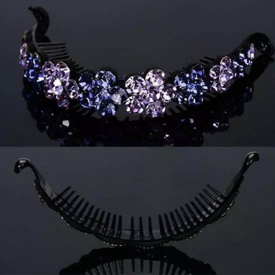 Rhinestone Flower Hair Claws Women Crystal Bird Nest Twist Clip Hairpin Headwear