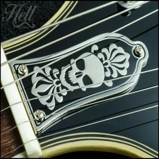 BONEHEAD 3-HOLE Brass Truss Rod Cover. Fits most Epiphone, Les Paul, SG + more