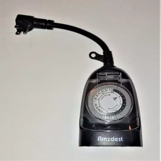 Amzdest Outdoor Timers Waterproof, 24-Hour 15A Mechanical Timer