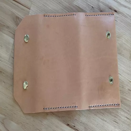 Handmade Passport Wallet, Cover - Smooth Natural Cow Leather - Snap Closing