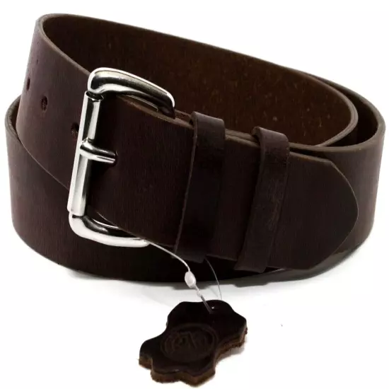 Men's Genuine Buffalo FULL GRAIN Leather Belt, 1 1/2" width, Handmade, By Amish