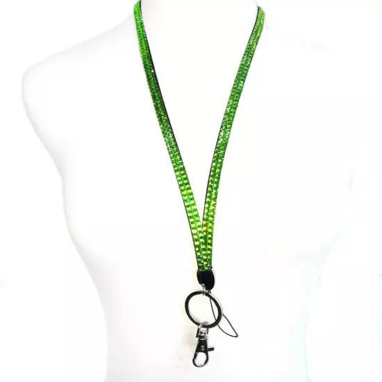 New Multi Color Rhinestone Neck LANYARD Keychain Key/ID/Cell Phone Holder BLING