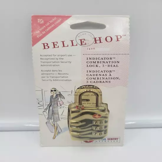 "BELLE HOP" TSA TRAVEL LOCK - 3 DIAL COMBO-7400