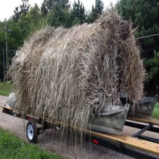 Duck Blind Grass Camo Boat Kit (14' to 16' boat) - BIG SHEET