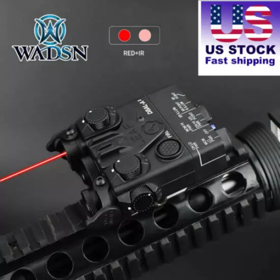 WADSN Tactical Mini DBAL A2 Red IR Laser Aiming PEQ Laser Strobe Light Combo