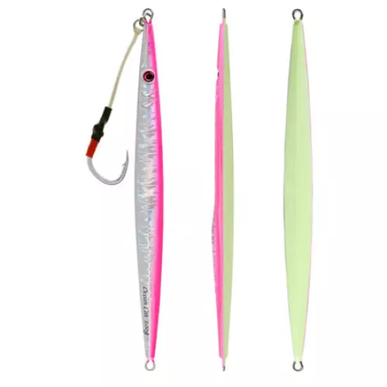 Saltwater Monster Metal Lead Vertical Jigs Speed Fall Jigging Lures Flat Baits 