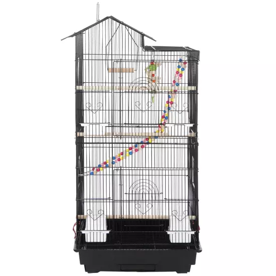 39'' Roof Top Large Parakeet Bird Cage Medium Pet House Birdcage Parrot Lovebird