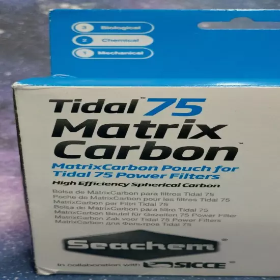 Lot of 2 Seachem Tidal 75 Matrix Carbon Pouch for Tidal 75 Power Filter Chemical