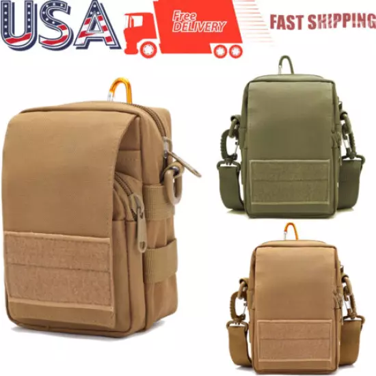 Men's Waterproof Tactical Shoulder Messenger Molle Bag with Adjustable Straps