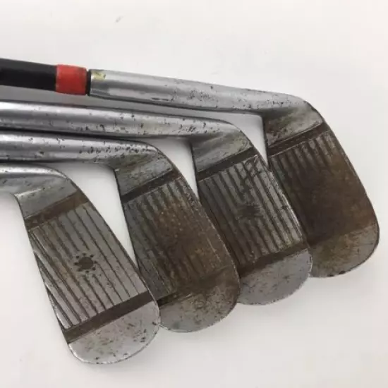 9 Vintage AG Spalding Bros Golf Irons Clubs Pyratone Coated Steel Shafts 