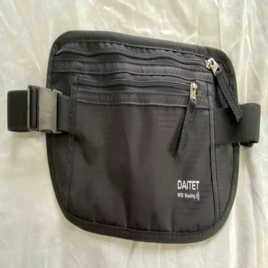 DAITET Money Belt Passport Holder Secure Hidden Travel Wallet RFID Blocking EUC