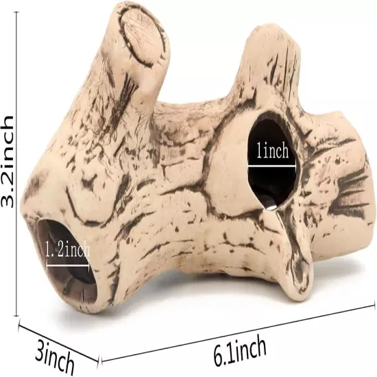 Aquarium Tree Stump Hole for Betta Fish Toys,Rock Cave Cichlid Stone Betta Fish 