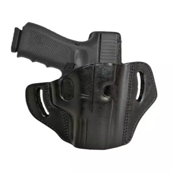 Fits GLOCK 19,23,32 Pancake Hand Made Leather Holster Right Hand Open-Top. BL4