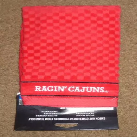 NCAA Embroidered Tri-fold Golf Towel - Louisiana Lafayette Ragin Cajuns