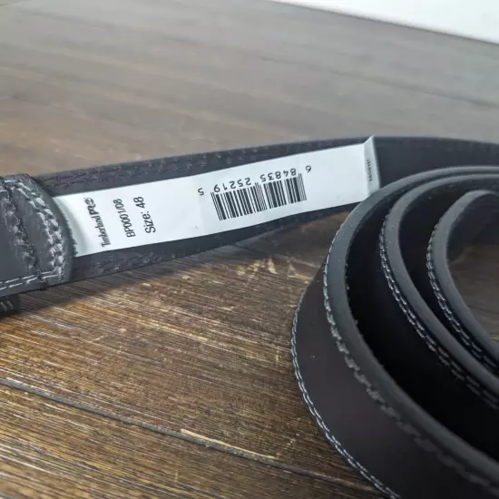 NEW Timberland Pro Black Genuine Full Grain Leather Work Belt Size 48 NWT