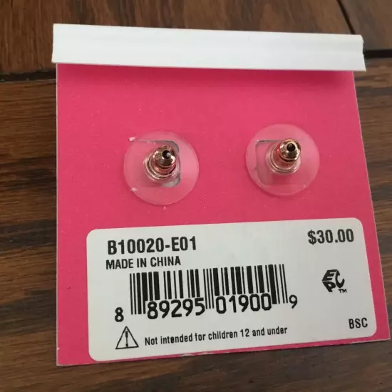 Betsey Johnson Flower Cubic Zirconia Stud Earrings Small Petite