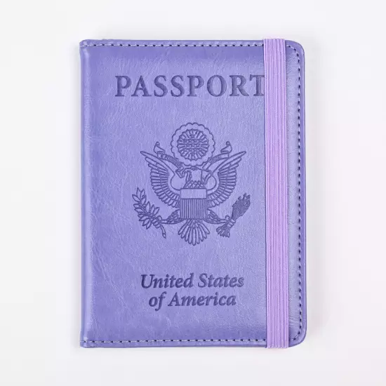 Slim Leather Travel Passport Wallet Holder RFID Blocking ID Card Case Cover