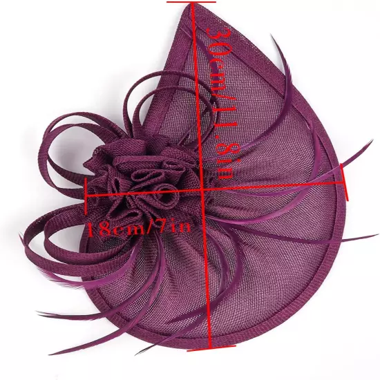 Fascinators for Women Derby Pillbox Hat Cocktail Tea Party Feather Headband